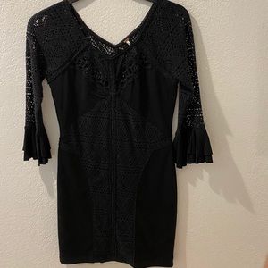 Black Crochet Free People Dress Size M